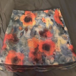 Chic wish floral mini skirt